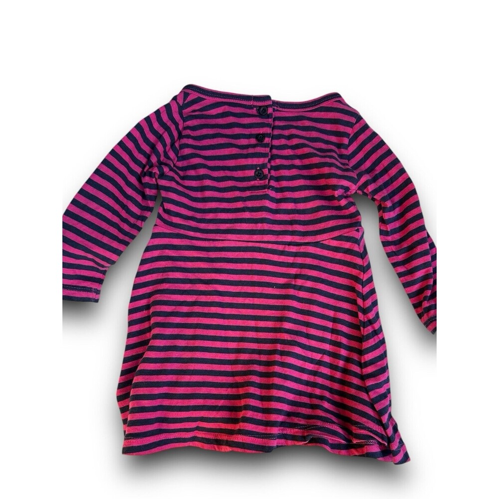 US POLO ASSN. SZ 12 Mo Pink/Navy Blue Striped Dress With Diaper Cover. NWT - Picture 7 of 8